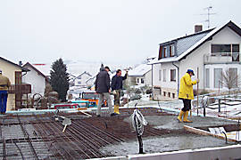 Aufbetonieren der Decke Aufbetonieren der Decke