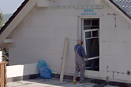 Fenster werden eingebaut