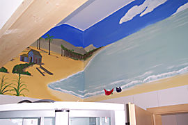 Wandmalerei im Badezimmer