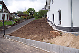 Außenanlage wird angelegt